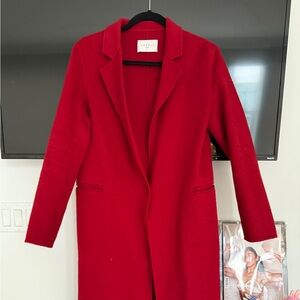 Sandro Felted-Effect Wool And Cotton Coat